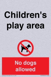 Children's play area. No dogs allowed